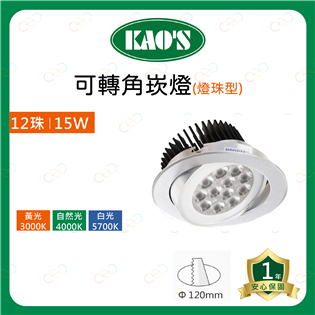 (A Light)附發票 KAOS LED 可轉角崁燈 